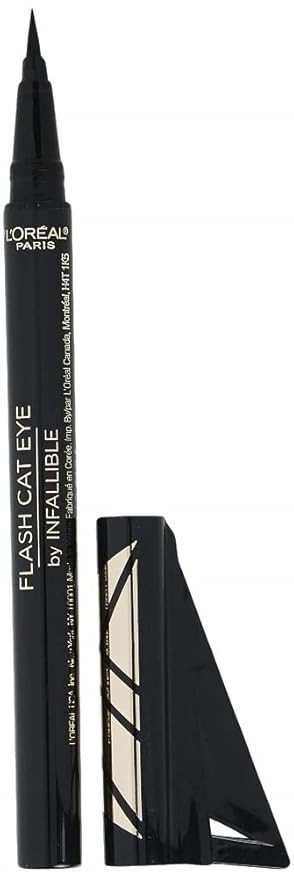 L'Oreal Paris Makeup Infallible Flash Cat Eye Waterproof Liquid Eyeliner, Black, 0.44 oz. | Amazon (US)