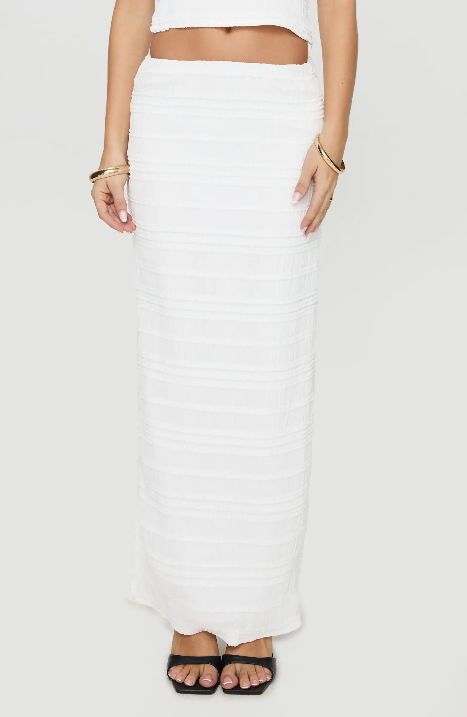 Orzo Strapless Crop Top & Maxi Skirt Set | Nordstrom