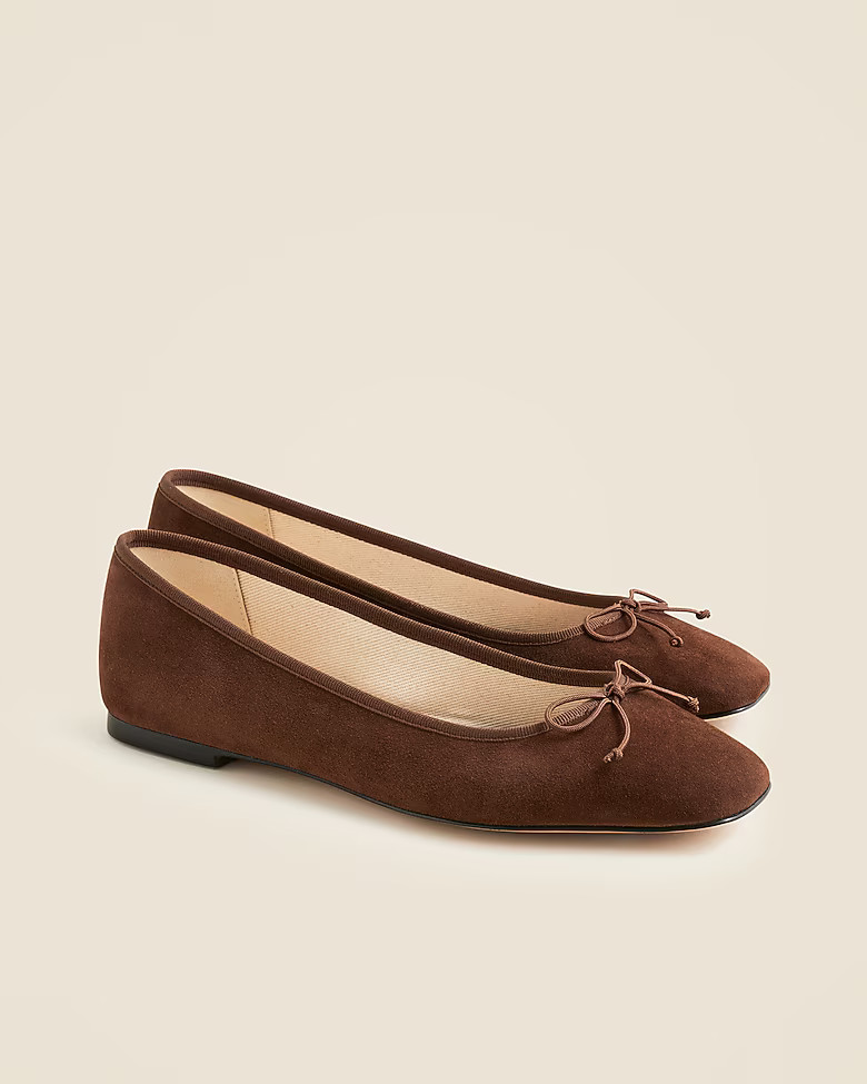Quinn ballet flats in suede | J. Crew US