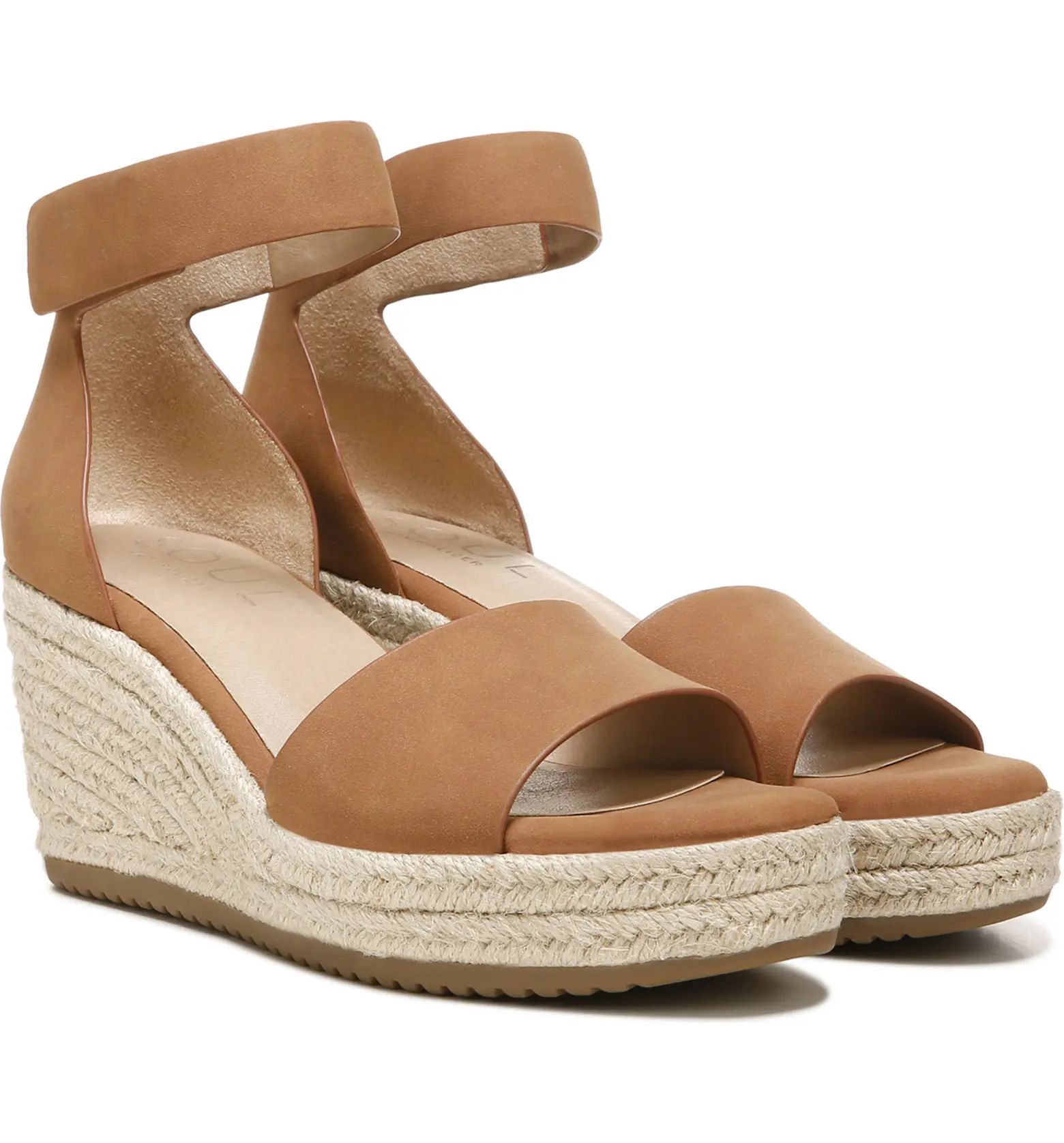 NATURAL SOUL Soul Naturalizer Oakley Ankle Strap Espadrille Wedge Sandal | Nordstromrack | Nordstrom Rack