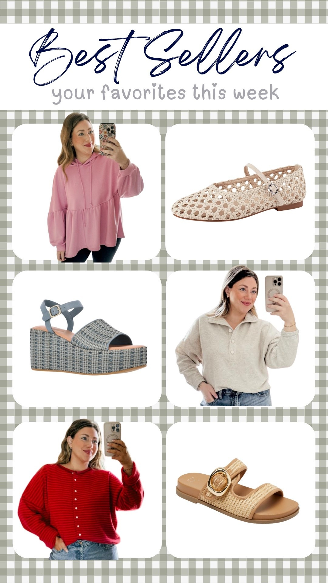 Your favorites this week!

THEBLOOMINGNEST Amazon Walmart target cardigan valentines ballet flats sandals spring fashion 

#LTKMidsize #LTKSeasonal