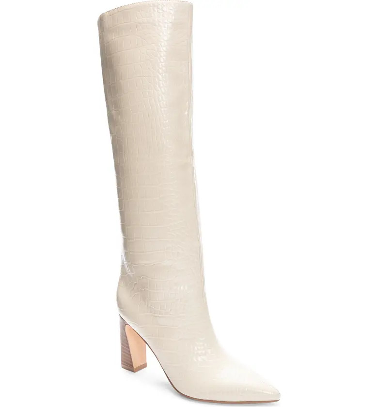 Frankie Croc Embossed Knee High Boot | Nordstrom