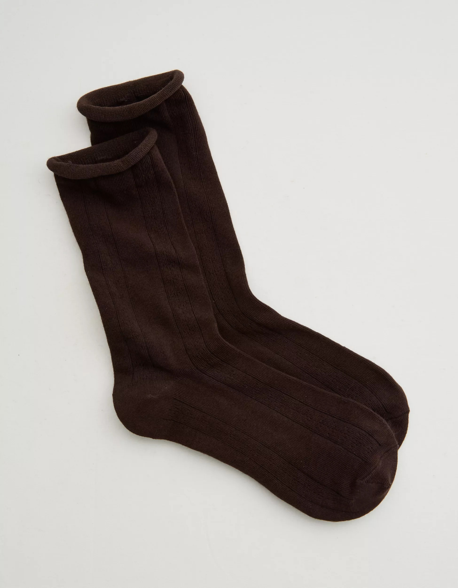 Aerie Knit Pointelle Crew Socks | Aerie