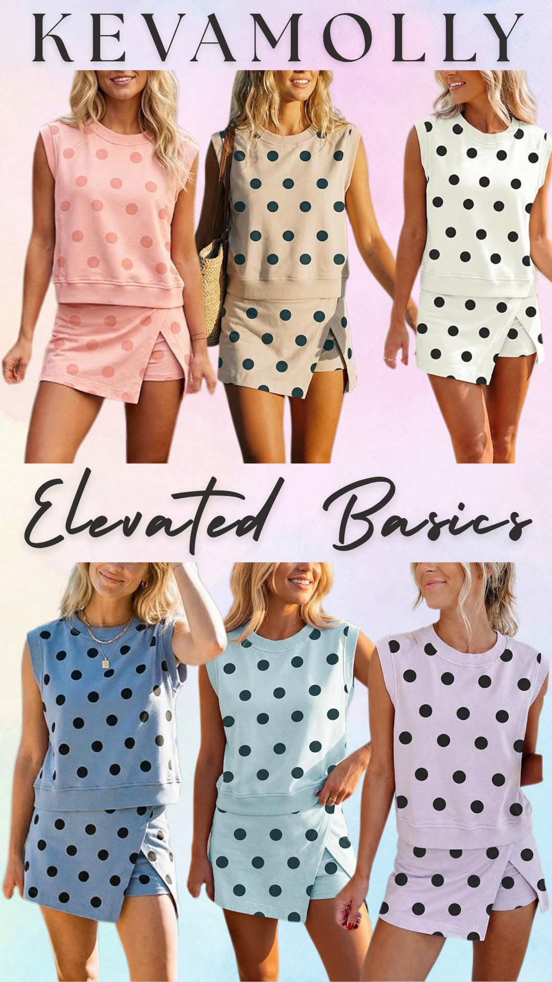 KEVAMOLLY Elevated Basics Travel Loungewear – 2 Piece Sets ☁️

This KEVAMOLLY ribbed trim polka dot lounge set is the perfect mix between loungewear and a cute everyday outfit, which makes it perfect for travel days, airport outfits, running errands, brunch, vacation outfits, casual days, and everyday elevated basics.

This 2 piece set includes a sleeveless tank top and split mini skort, and the polka dot print makes it a little more fun and styled than a basic lounge set, so you can wear this as a matching set, travel outfit, errand outfit, casual outfit, or spring and summer outfit.

These sets are great for spring and summer outfits because they’re lightweight, breathable, and easy to throw on, and the matching skort set makes you look put together without trying.

Colors available: white, khaki, pink, blue, dusty blue, & lavender.

If you’re looking for 2 piece sets, skort sets, lounge sets, travel outfits, airport outfits, casual matching sets, spring outfits, summer outfits, or elevated basics, these KEVAMOLLY sets are really good affordable lounge sets.

↓ Everything is linked! 

 

#LTKdayinmylife #LTKActive #LTKTravel