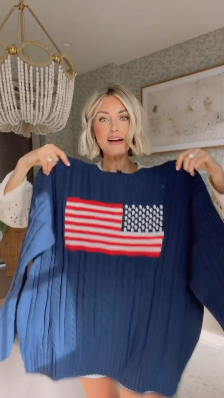 The American flag sweater is back 👏🏼 grab this for Memorial Day, Fourth of July, etc.! I got a size medium.

Loverly Grey, Target find, Target fashion, American flag sweater, Memorial Day outfit ideas, Fourth of July outfit ideas 

#LTKootd #LTKSeasonal