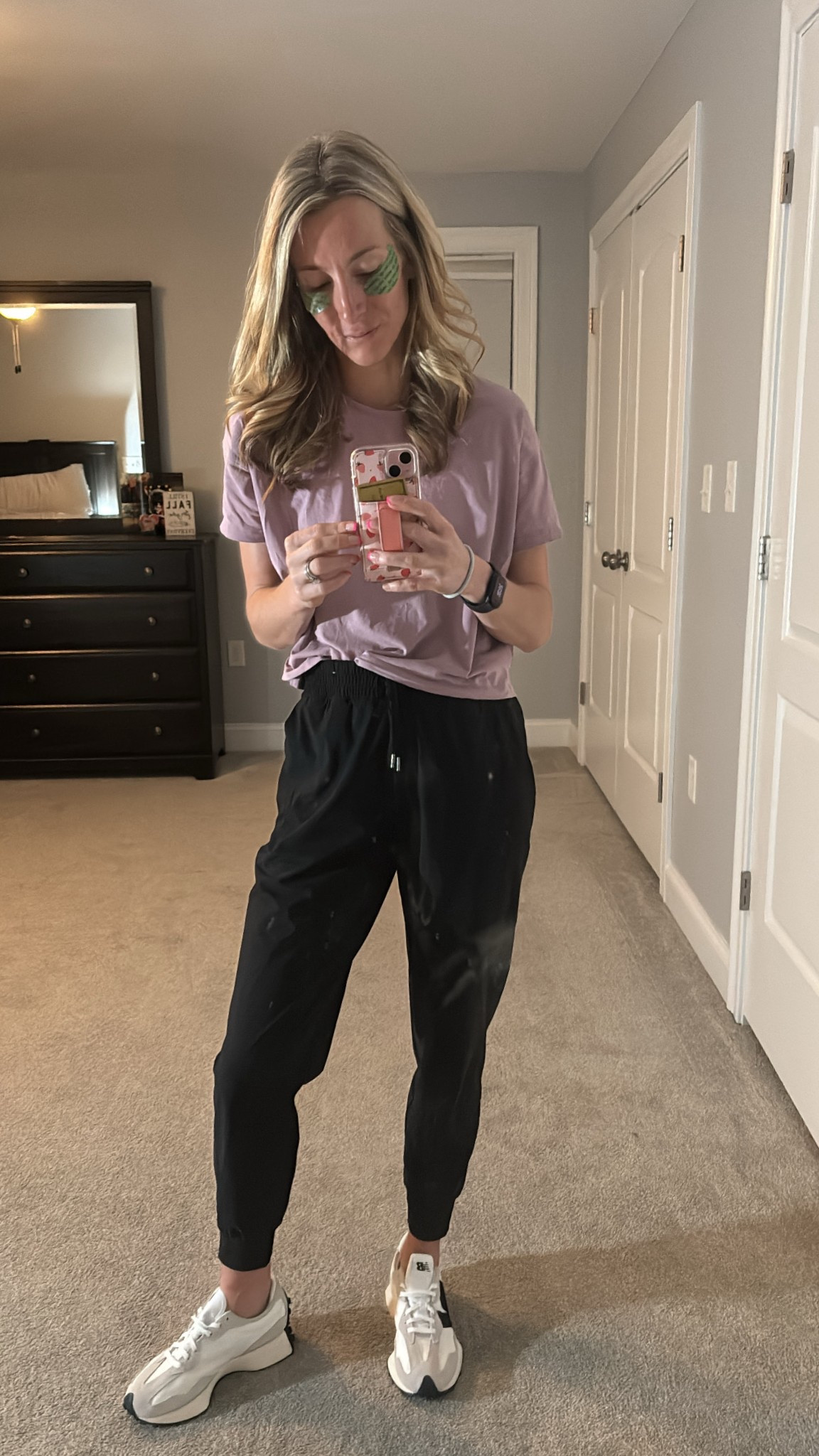 Travel day outfit!
Comfy joggers and cropped t! 

Also wearing my favorite sneakers! So comfy and pair perfect with the joggers. 

Also- sleepless night calls for whipping out these eye patches! 

#LTKTravel #LTKActive #LTKFindsUnder50