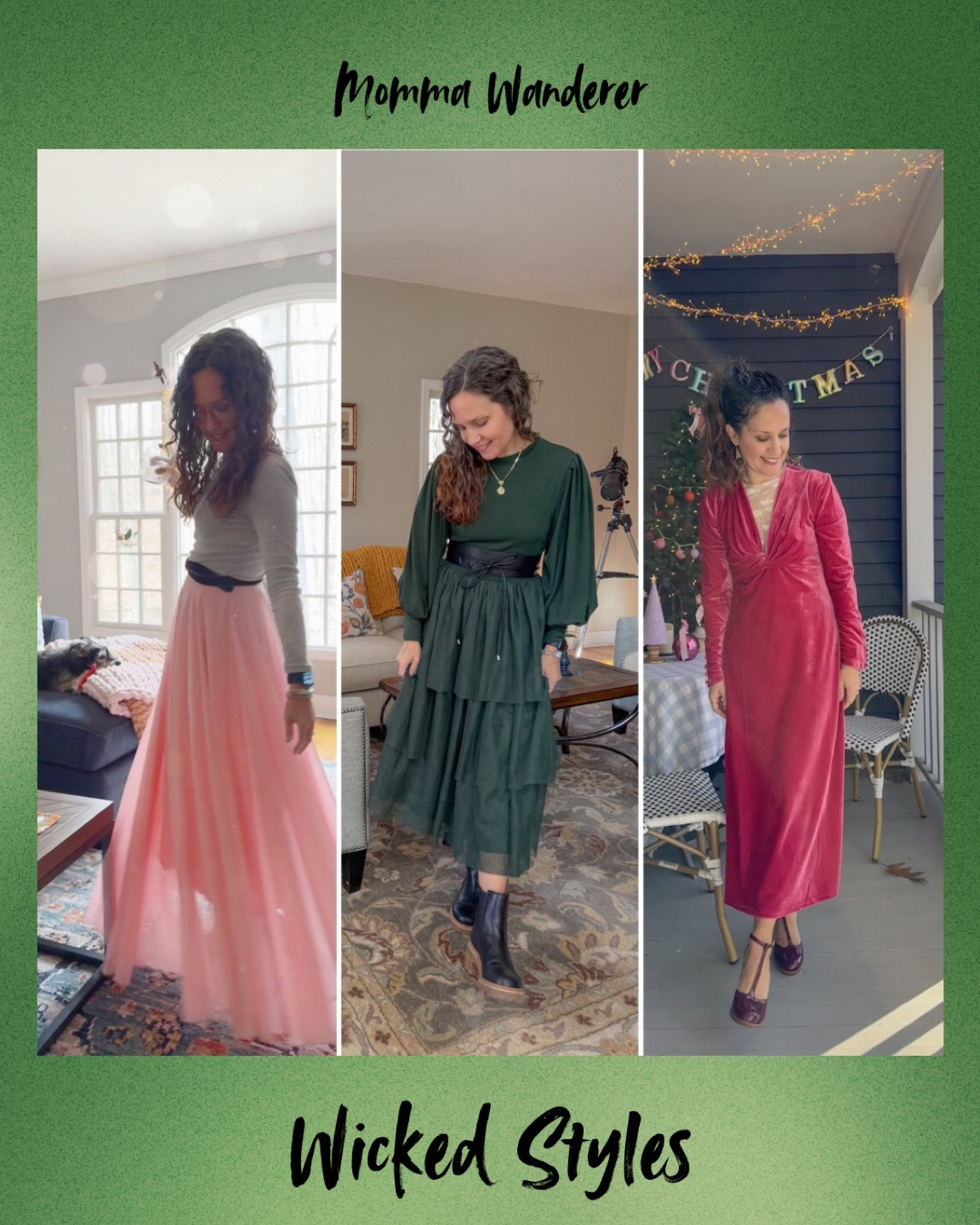 Roundup of some of the styles I’ve worn this week, inspired by Wicked! Holiday style | Christmas dresses

#LTKOver40 #LTKSeasonal