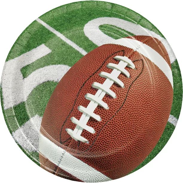 Football Party 7" Dia. Paper Luncheon Plate,Pack of 8 | Walmart (US)