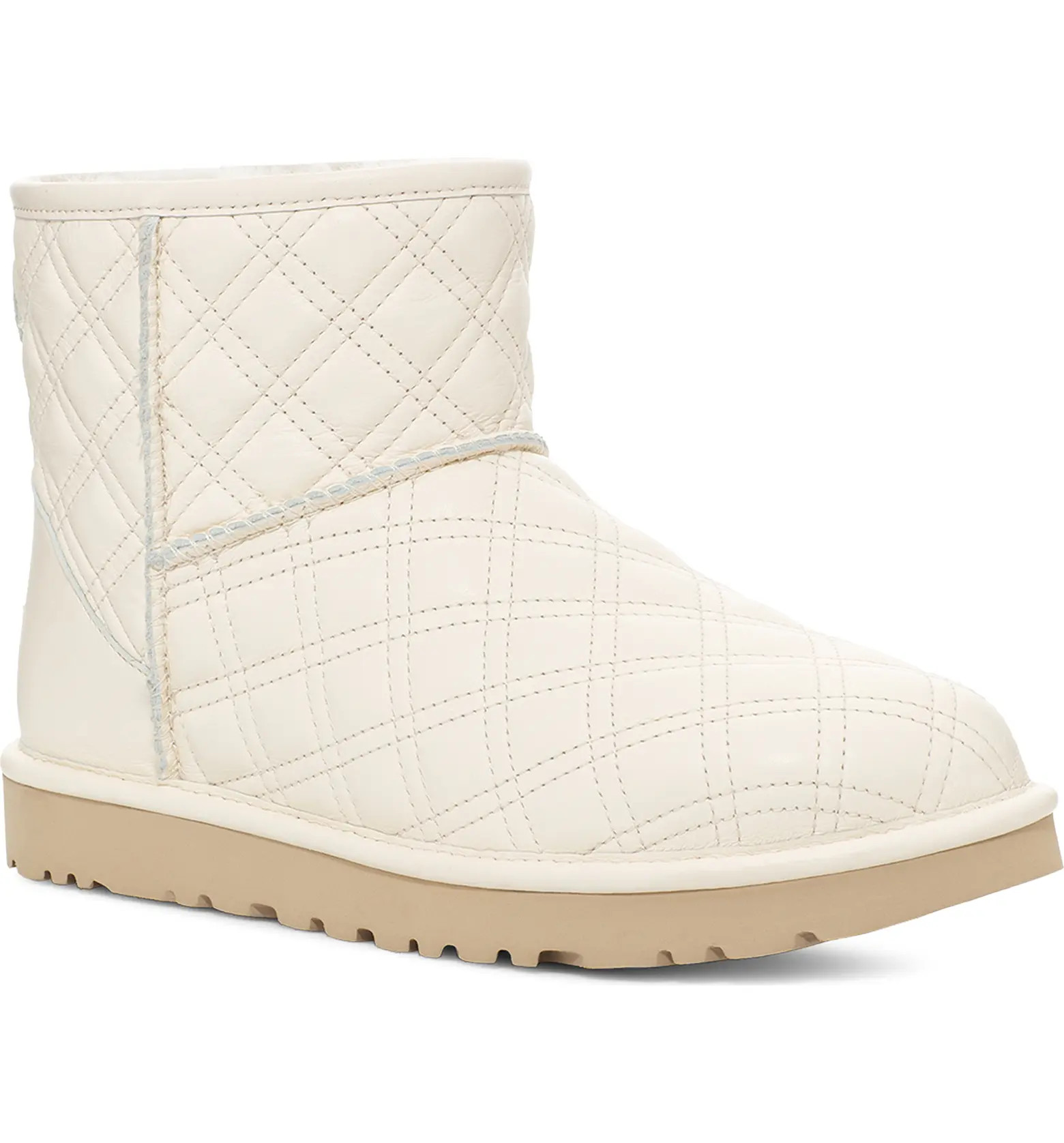 Classic Mini II Quilted Genuine Shearling Lined Bootie (Women) | Nordstrom
