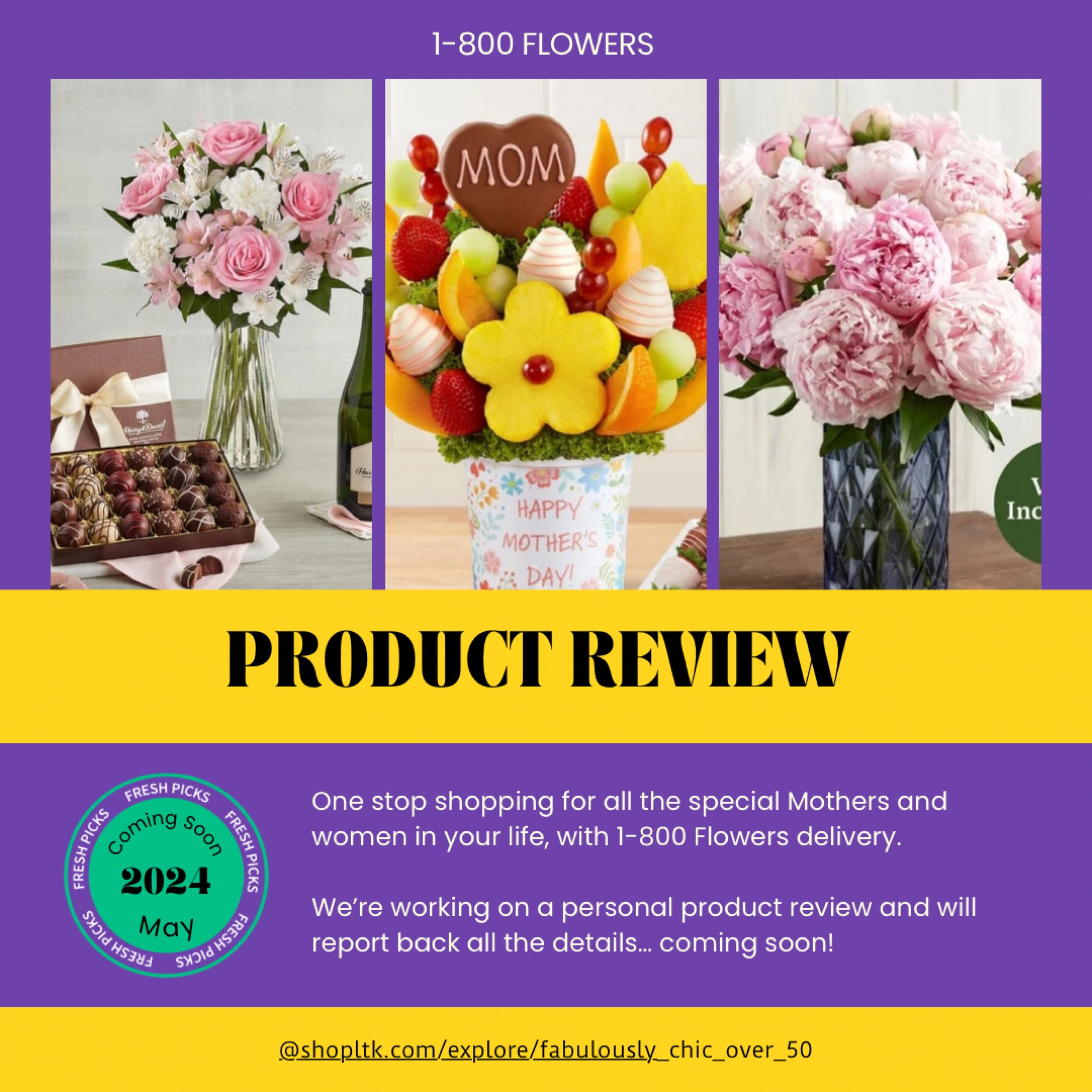 Mother’s Day Gifts delivered 

1-800 Flowers Review in process.
All the details, coming soon!



#LTKover40 #LTKGiftGuide #LTKfamily