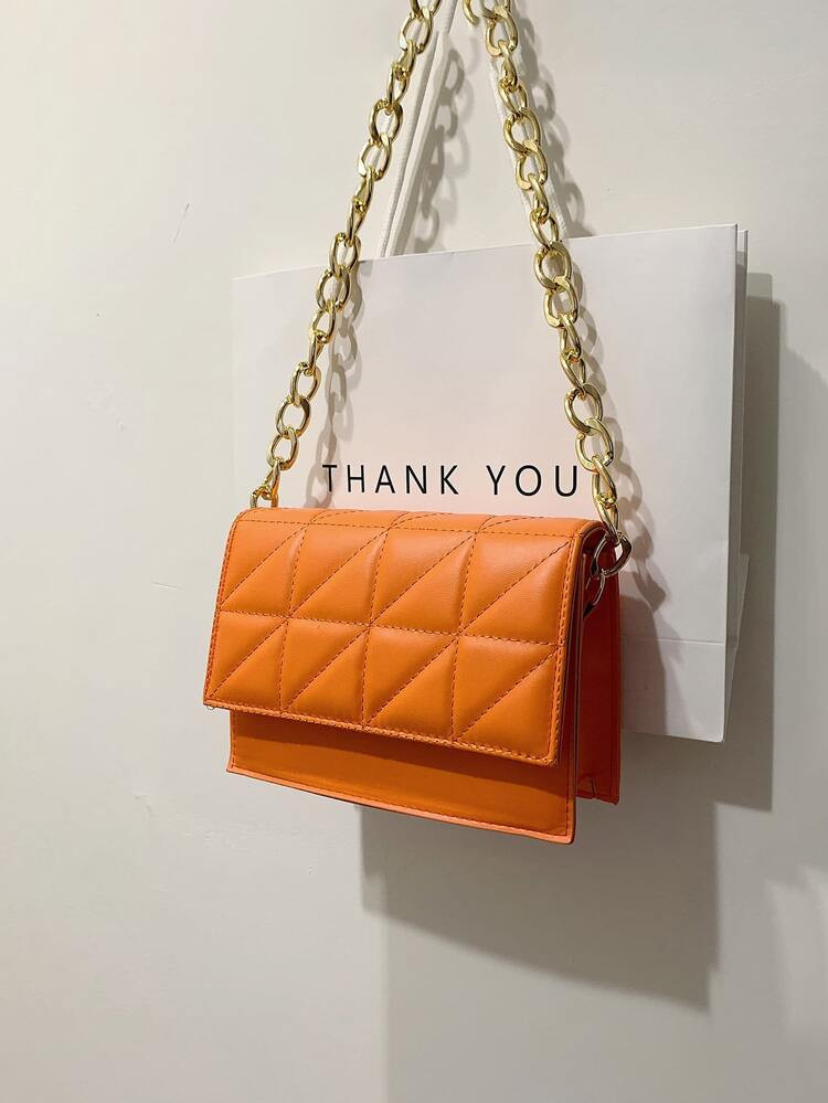 Mini Quilted Pattern Chain Square Bag | SHEIN
