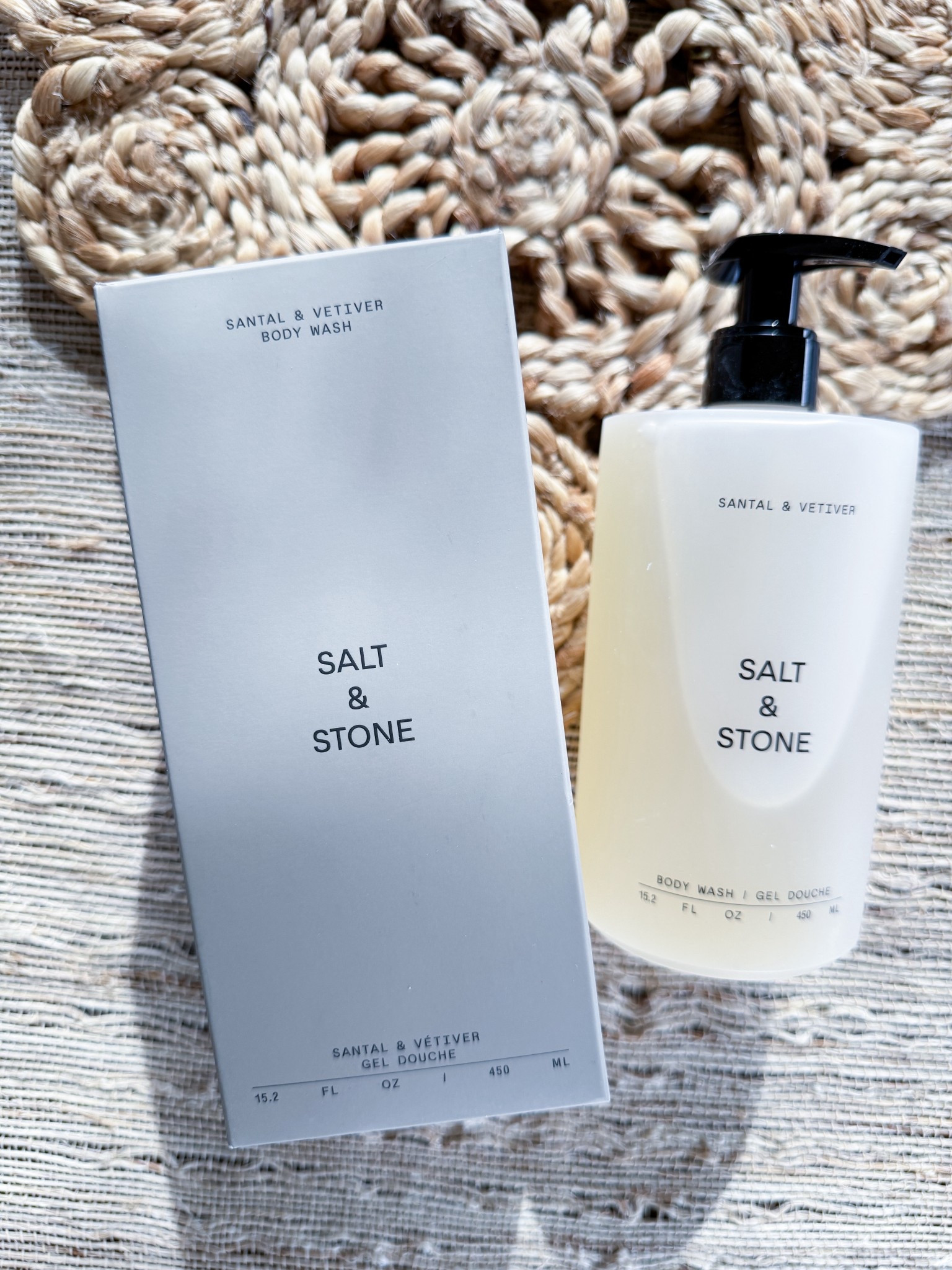 Looking for a simple shower upgrade? I picked up the Salt & Stone Santal & Vetiver Body Wash. The scent is warm, woody, & just the right amount of earthy – it lingers in the best way without being overwhelming. The formula is super clean, lathers beautifully without drying, & it comes in a generous 15.2 oz pump bottle so it actually lasts. If you’ve been sleeping on Salt & Stone, this is your sign to give it a try. Linked in my LTK!

salt & stone body wash-santal & vetiver body wash-clean body wash-luxury body wash-pump body wash-woody scent body wash-earthy body wash-vetiver body wash-sandalwood body wash-clean beauty body wash-elevated shower routine-shower essentials-bathroom favorites-spa shower-clean fragrance-gender neutral scent-unisex body wash-minimalist beauty-clean skincare-body care routine-self care shower-daily body wash-premium body wash-natural scent body wash-warm scent body wash-indulgent shower-bath & body favorites-body wash obsessed-beauty finds-bathroom shelfie​​​​​​​​​​​​​​​​