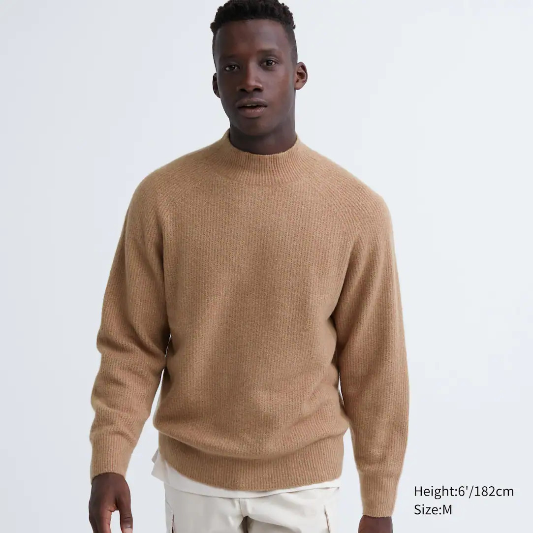 3D Knit Soufflé Trui met Hoge Hals | Uniqlo BE