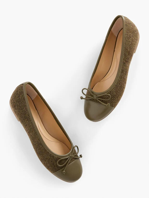 Blair Cap Toe Ballet Flats - Herringbone | Talbots