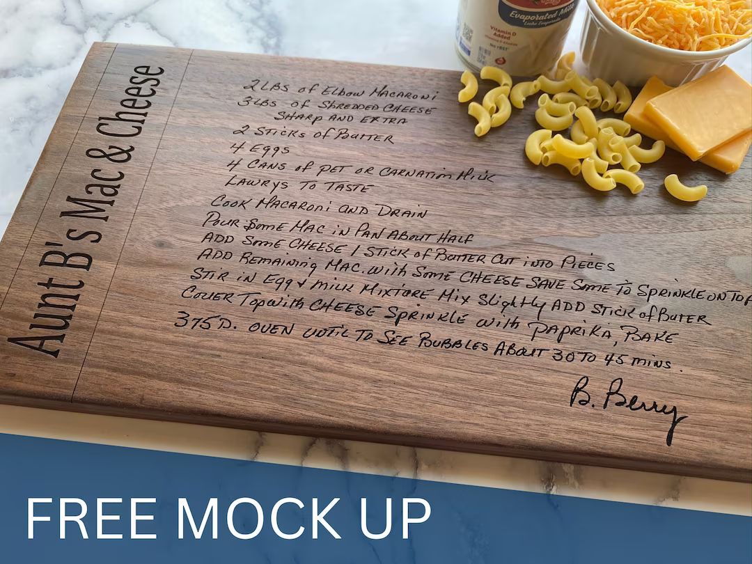 Personalized Cutting Board Recipe Engraved Walnut Cutting - Etsy | Etsy (US)