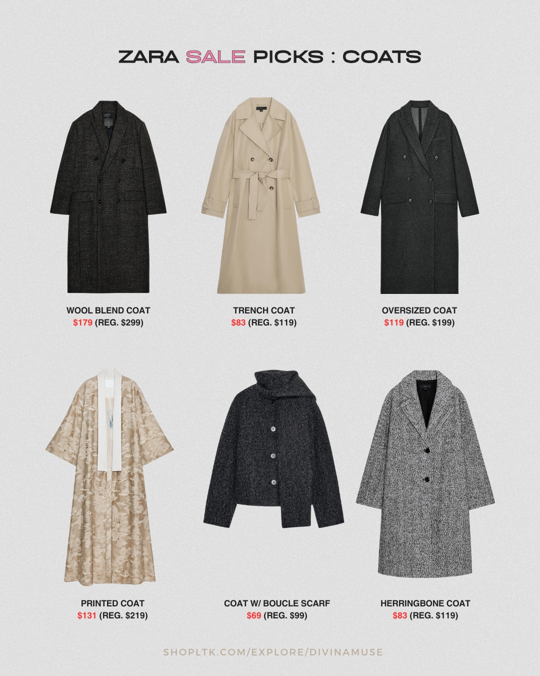 zara end of season sale picks: coats 
black wool blend coat, long classic trench coat, oversized double-breasted coat, printed kimono-style coat, coat with boucle scarf, herringbone coat 
#sale #wintersale #coats #jackets #zara 

 #LTKSaleAlert #LTKMidsize #LTKWorkwear