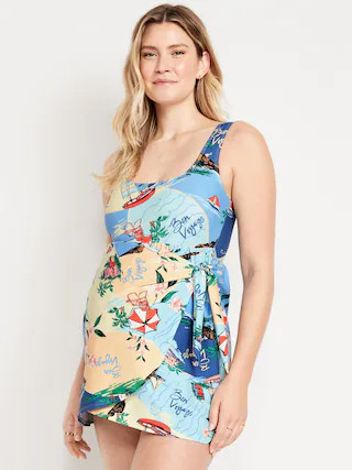 Maternity Classic Wrap Swim Dress | Old Navy | Old Navy (US)