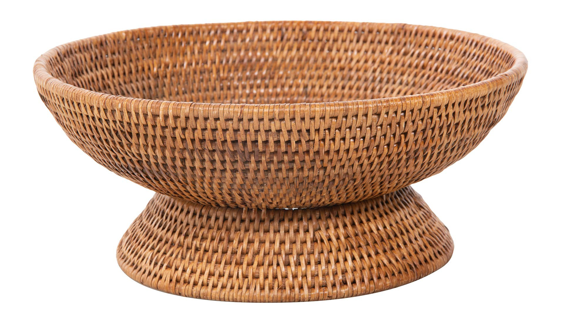Kouboo La Jolla Rattan Fruit Bowl, Large, Honey-Brown | Amazon (US)