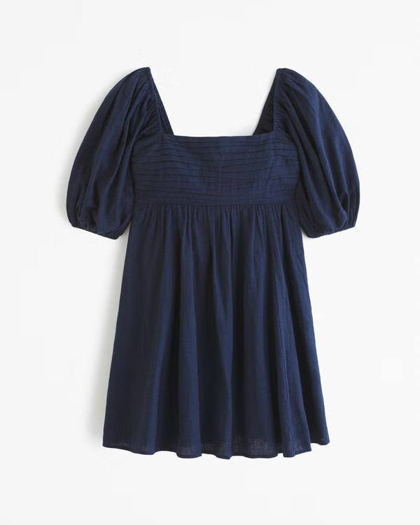 Women's Emerson Poplin Puff Sleeve Mini Dress | Women's Dresses & Jumpsuits | Abercrombie.com | Abercrombie & Fitch (US)