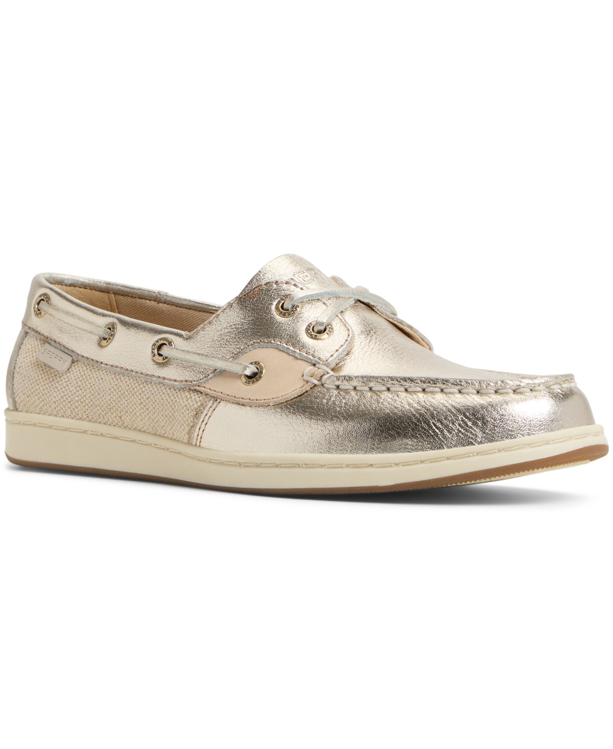 Sperry Women's Coastfish Round Toe Boat Shoe - Gold | Macy's