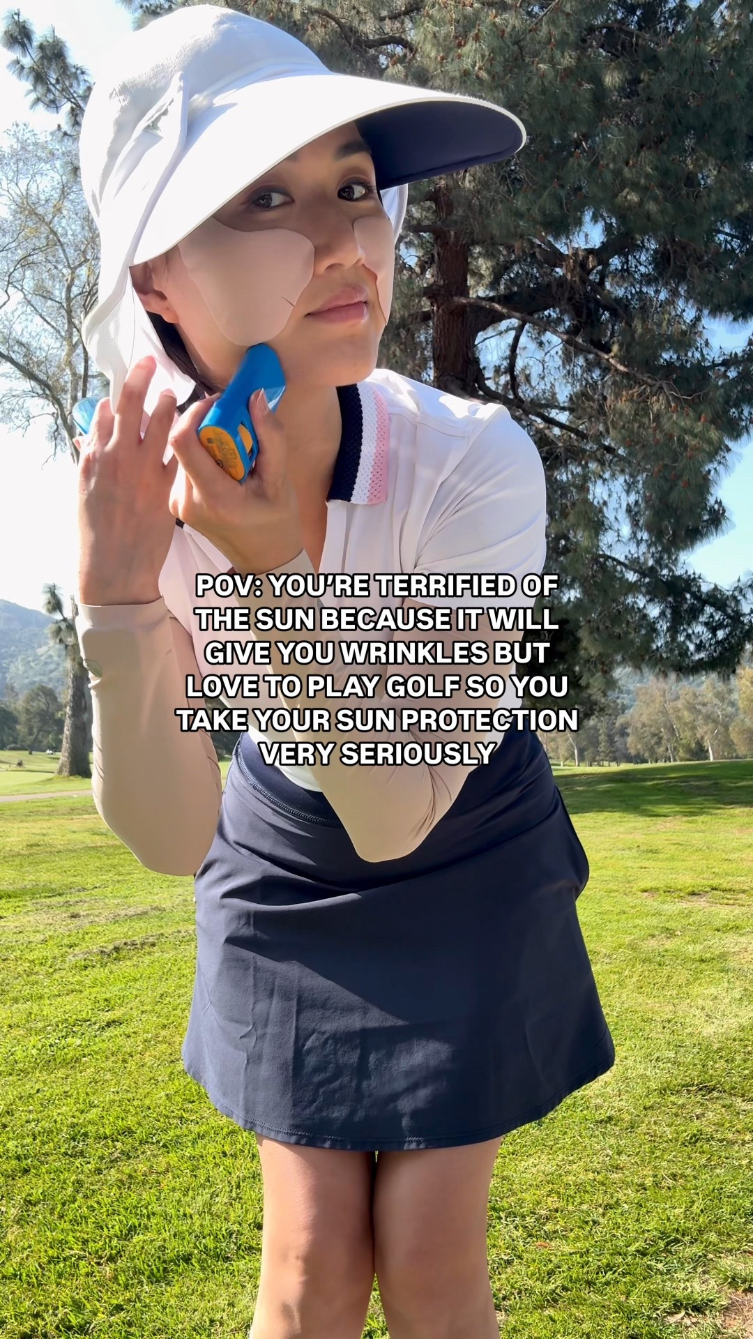 All the sun protection for golf & outdoor activities 
☀️ Wide brim hat
☀️ Neck cover
☀️ Sun sleeves
☀️ Sun protection socks
☀️ Face sun patches
☀️ Sunscreen stick to reapply

Sun hat, sunscreen, women’s golf, Korean skincare

#LTKStyleTip #LTKActive #LTKBeauty