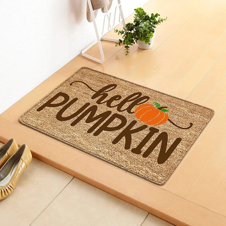 Halloween Doormat Blanket Funny Welcome Home Front Door Decorations Hello Pumpkin Doormat Hallowe... | Walmart (US)