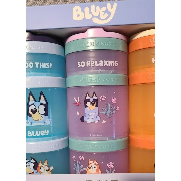 Whiskware Bluey Stack-able Snack Containers 3 Piece with 1 Bluey Lollipop 1 small Sticker Treat B... | Walmart (US)