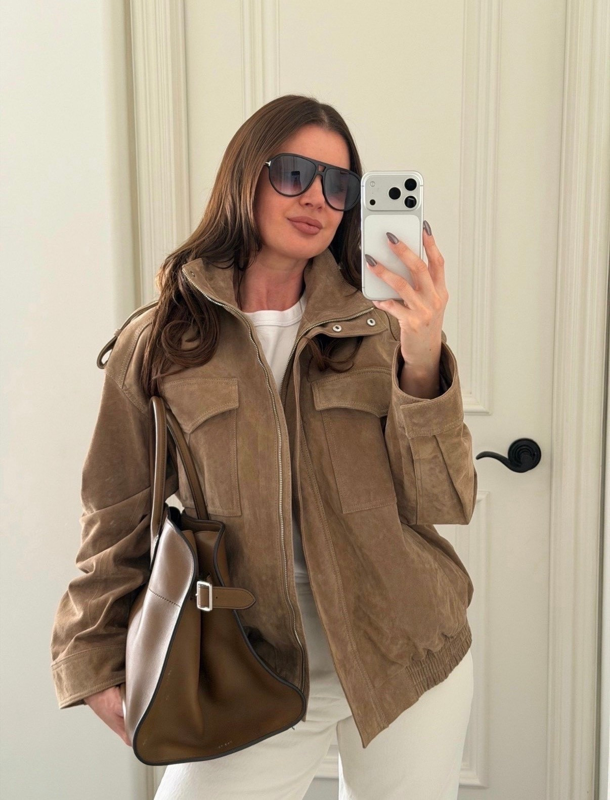 Styling this viral Zara jacket with white denim and black loafers. Wearing size S. Found a similar one on amazon! (Tagged below)
#zara #suede #brown #jacket #bomber #amazonfashion 


#LTKSeasonal #LTKootd #LTKFindsUnder100