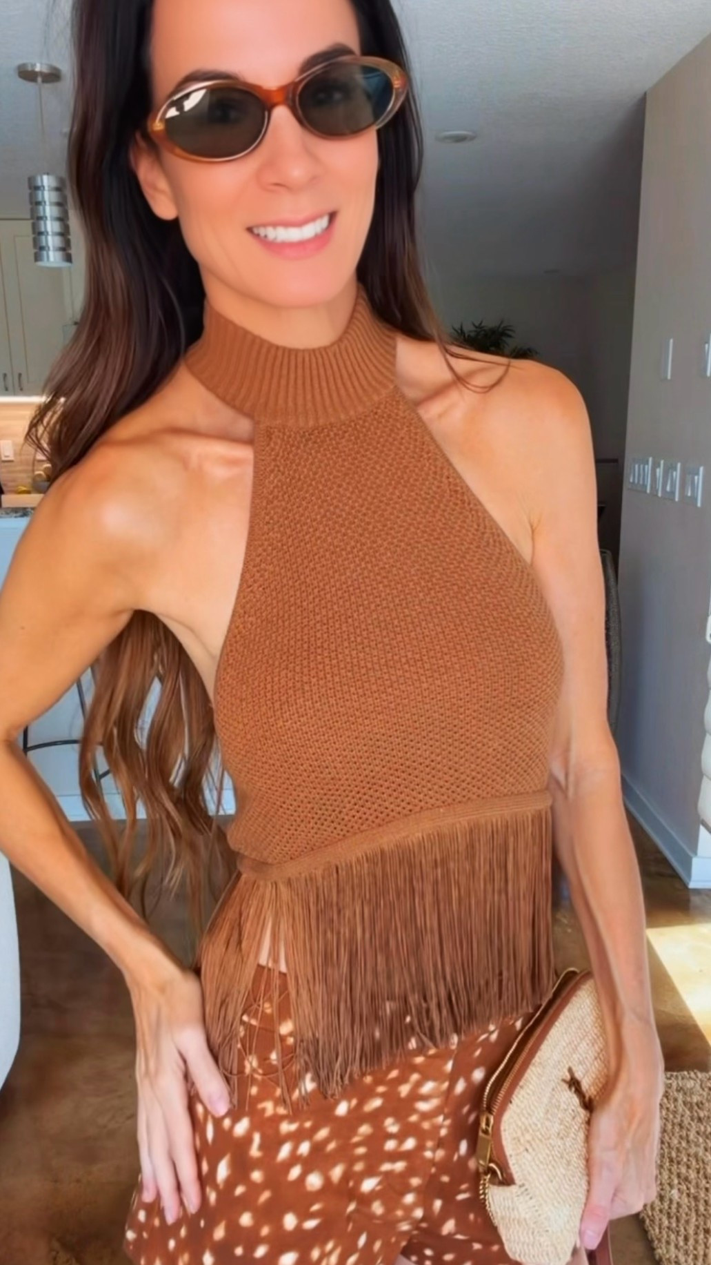 Brown, fringe + a little attitude. 🤎

Proof that fringe can be chic without going full cowboy. The movement on this top is EVERYTHING — and you already know I had to keep the whole look in the chocolate family.

#OOTD #StyleOver40 #BrownOutfit #OutfitInspo #FashionReels

#LTKootd #LTKgrwm #LTKdayinmylife