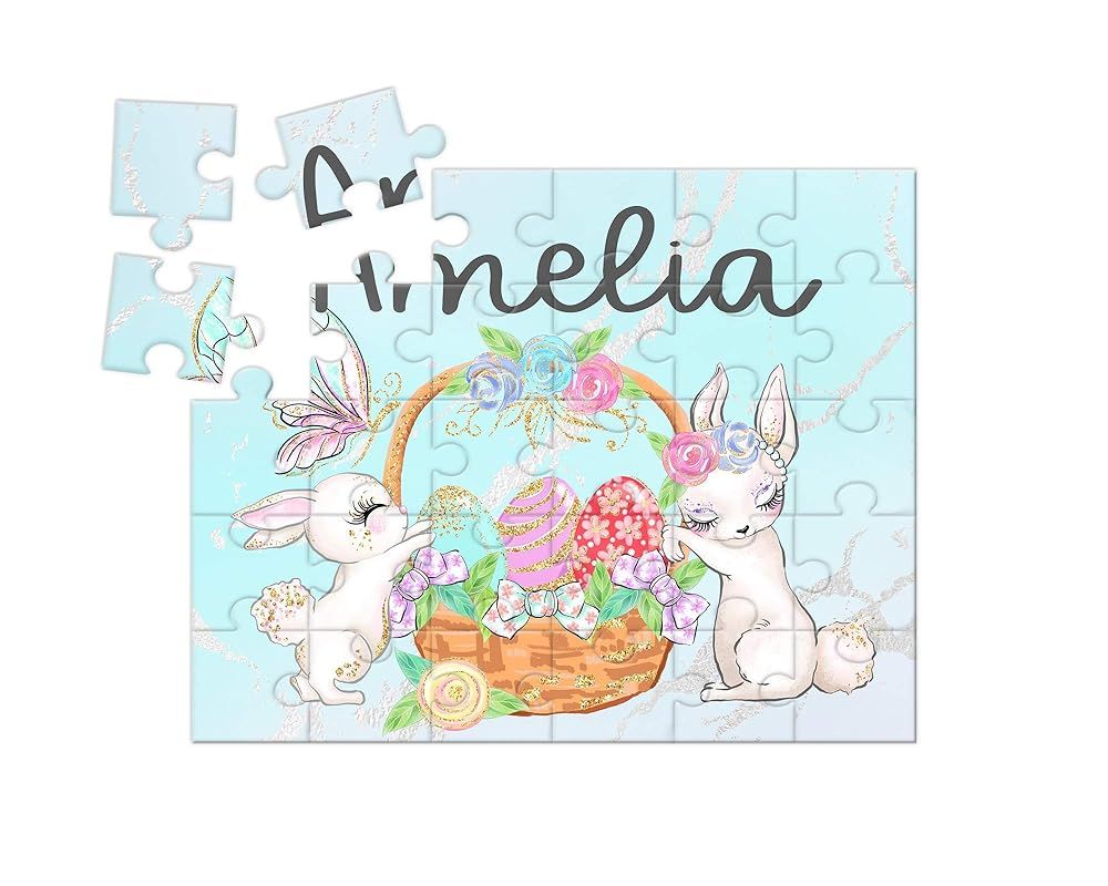 Personalized Name Puzzle Easter Basket Gift For Kids | Amazon (US)