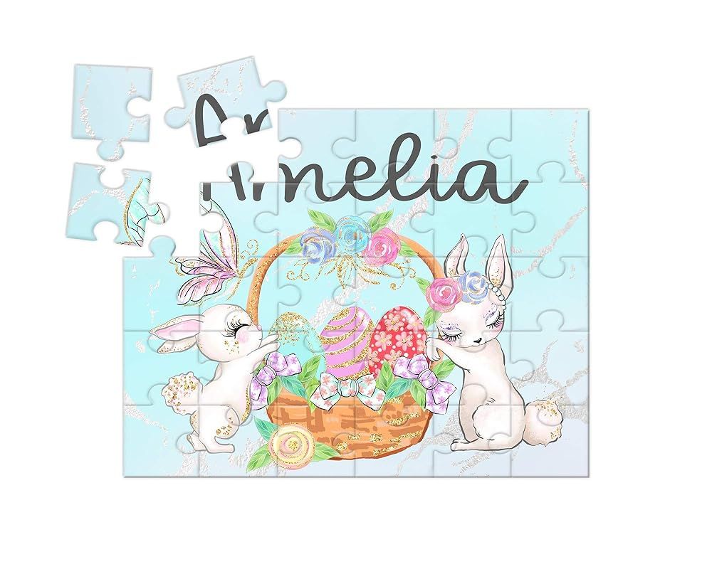 Personalized Name Puzzle Easter Basket Gift For Kids | Amazon (US)