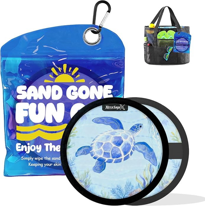 Sand Remover for Beach Mitt – Soft Reusable Sand Remover for Family, Kids & Adults | Quick Clea... | Amazon (US)