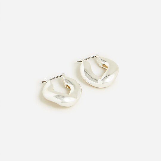 Rounded curb-link earrings | J. Crew US