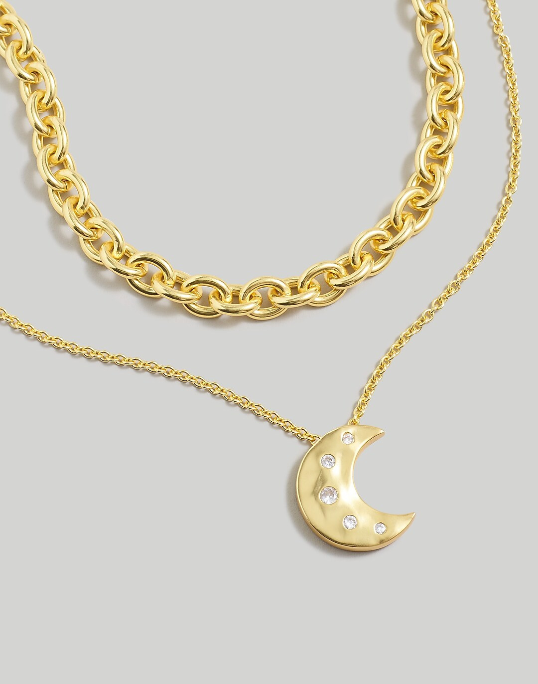 Two-Pack Moon Pendant Necklace Set | Madewell