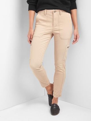 Gap Womens High Rise Skinny Ankle Utility Chinos Dull Rose Size 0 | Gap US