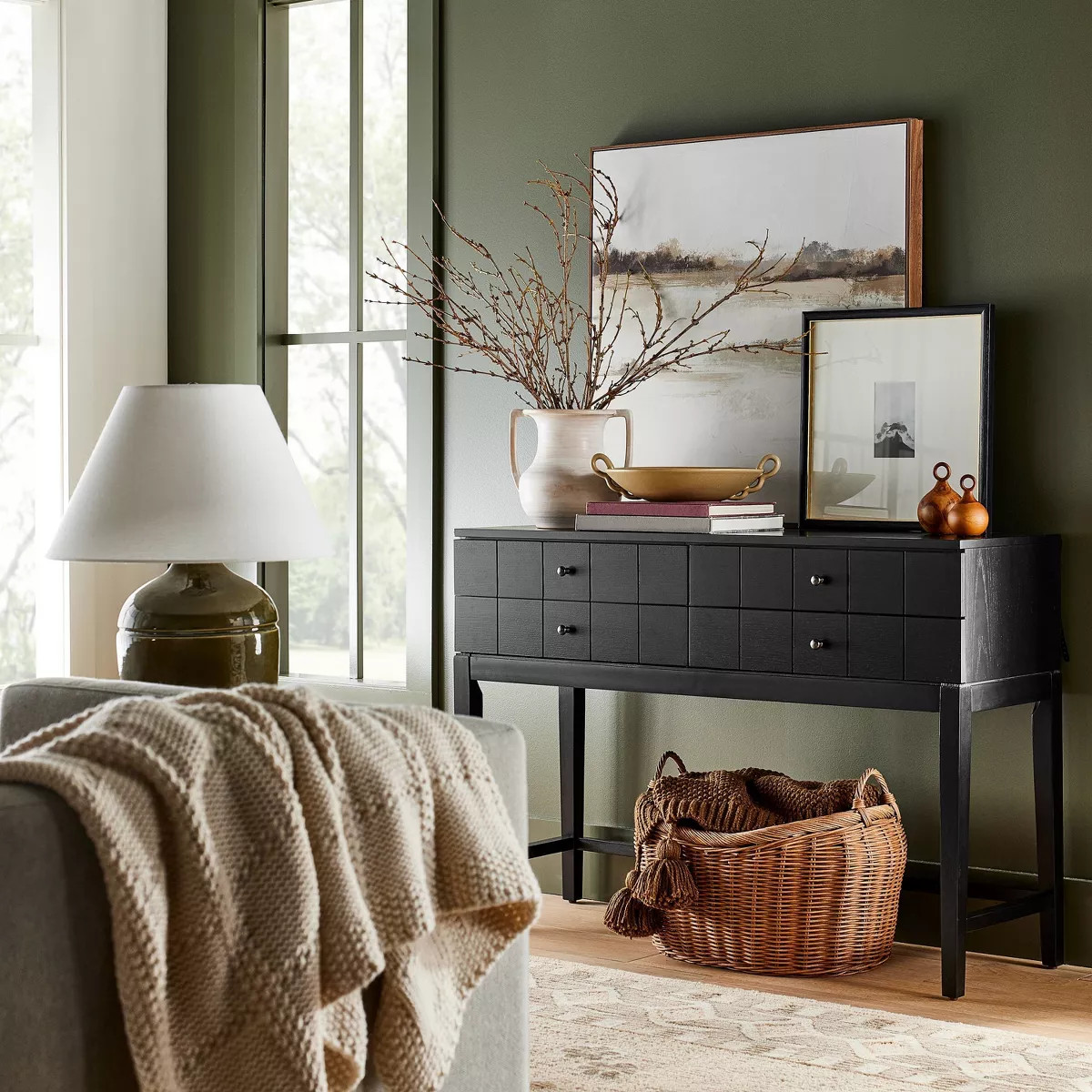 Henrieville Console Table Black - Threshold™ designed with Studio McGee | Target