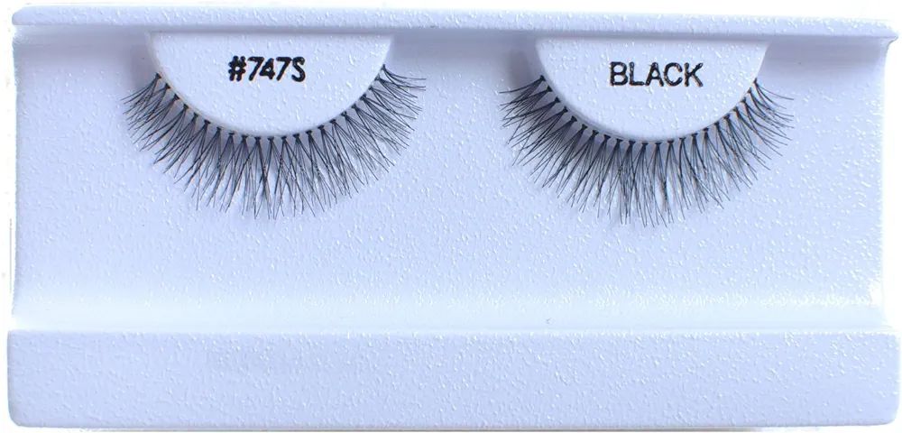 10 Pairs 100% Human Hair False Eyelashes Natural Black #747S | Amazon (US)