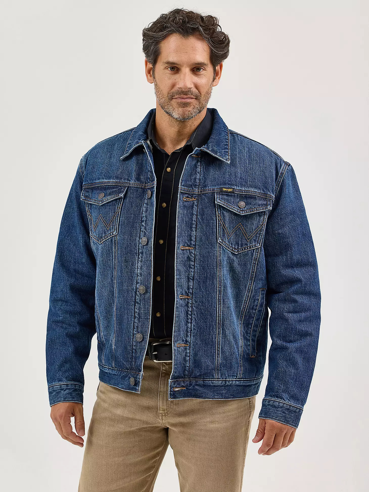 Men's Wrangler Retro® Sherpa Lined Western Denim Jacket | Wrangler