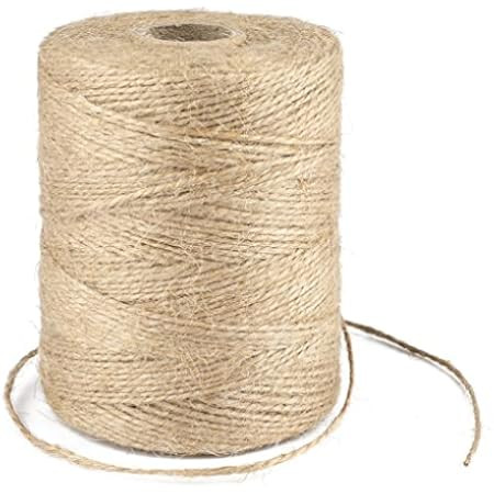 PerkHomy 1100FT Jute Twine String 2mm Natural Thin Ribbon Twine for Craft Gardening Plant Gift Wrapp | Amazon (US)