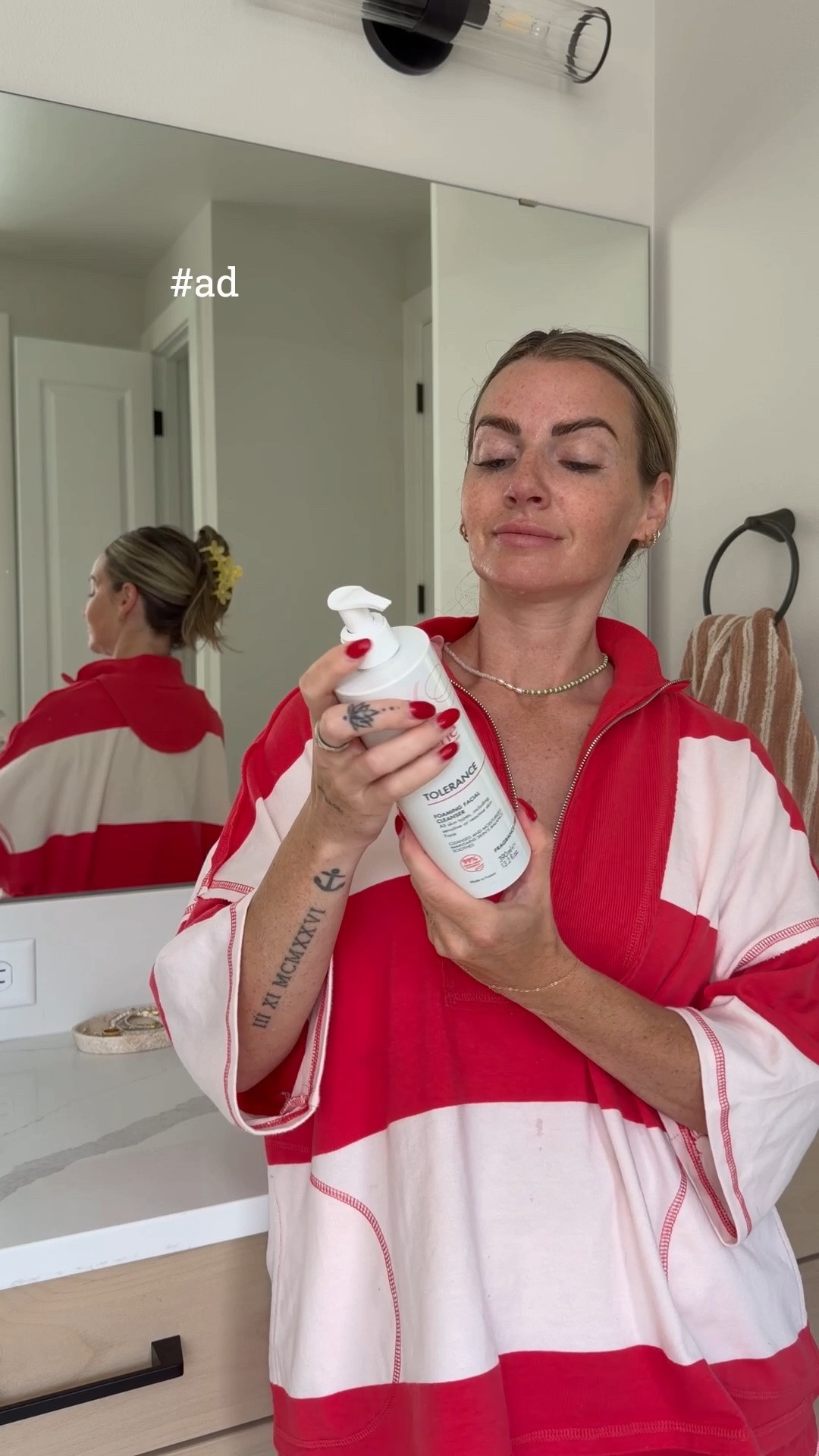 #ad Little rituals > waiting for the perfect self-care day. ✨ A post-workout @Target run, my @aveneusa Tolérance Foaming Facial Cleanser, a homemade matcha, and a few quiet minutes are all I need to reset. If you have sensitive skin, this one is definitely worth checking out. 🤍 #targetpartner #sensitiveskin #liketkit

#LTKselfcare