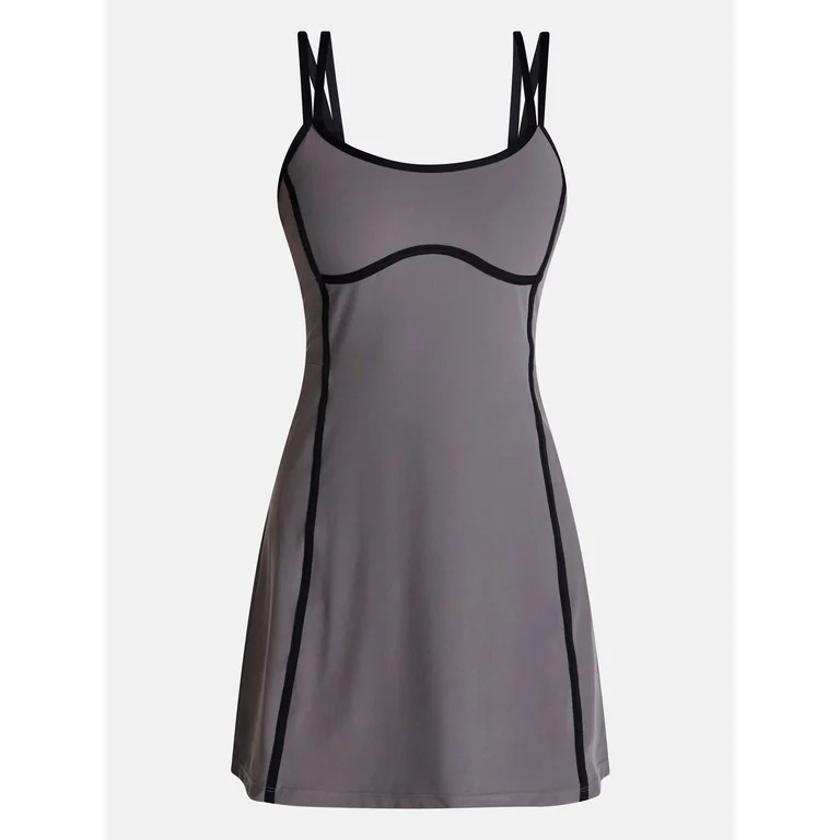 Avia Women's SoftSculpt Tipped Mini Dress, Sizes XS-XXXL | Walmart (US)