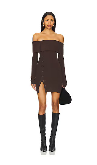 Lexi Mini Dress in Brown | Revolve Clothing (Global)