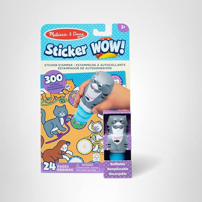 Melissa & Doug Sticker Wow!™ 24-Page Activity Pad and Sticker Stamper, 300 Stickers, Arts and C... | Amazon (US)