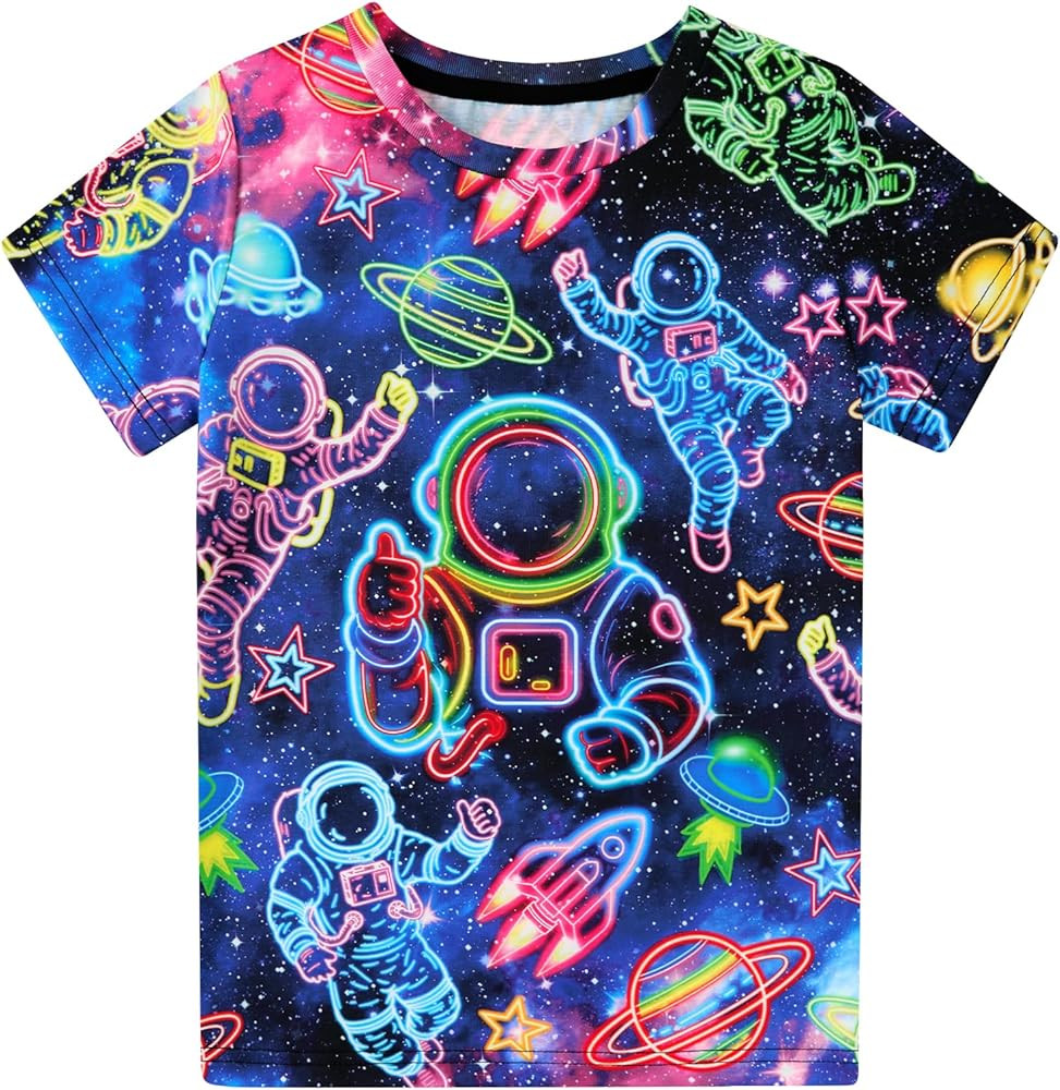 Enlifety Boys Girls T-Shirts 3D Graphic Shirts Kids Cool Short Sleeve Tees Size 4-14T | Amazon (US)