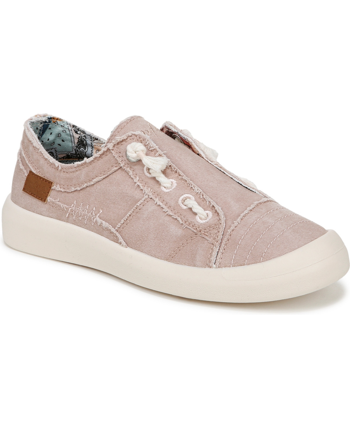 Blowfish Malibu Women's Beachside Round Toe Slip On Sneakers - Ballerina Pink Twill Fabric | Macy's