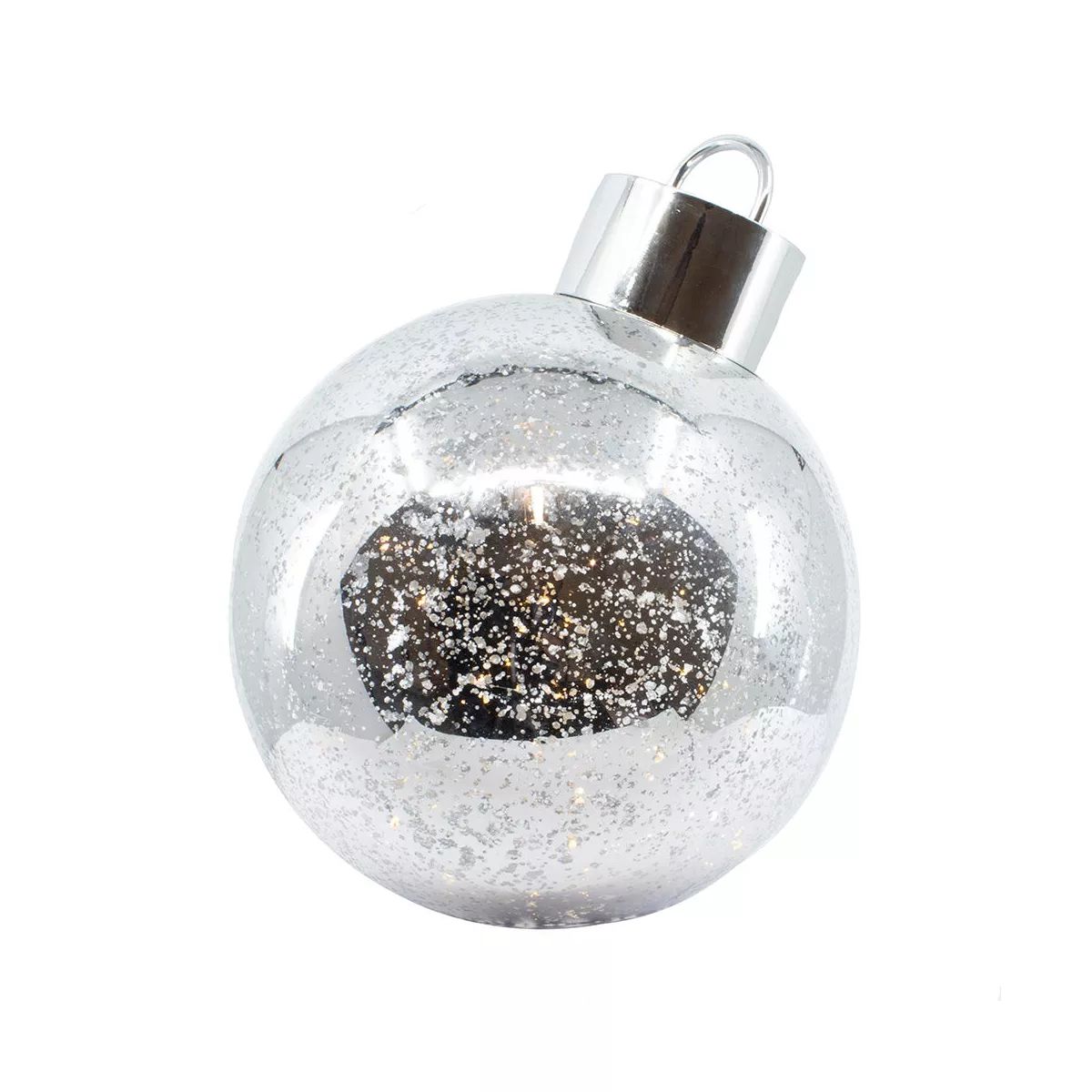 Kurt Adler 200MM Battery-Operated Plastic LED Silver Ball Table Piece | Target