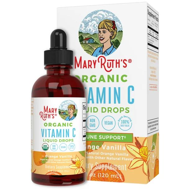 MaryRuth's | USDA Organic Vitamin C Liquid Drops | Orange Vanilla Flavor | Vegan, Non-GMO | 4 fl ... | Walmart (US)
