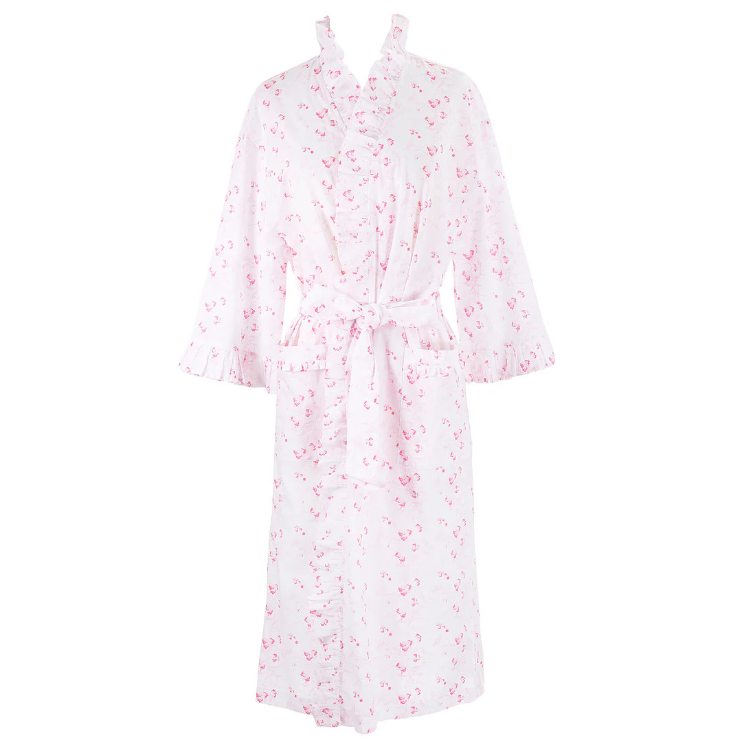 LILY COTTON RUFFLE ROBE | Lenora