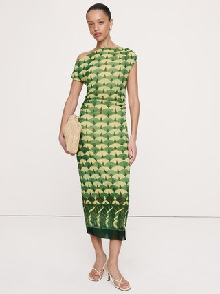 Mesh Off-Shoulder Maxi Dress | Banana Republic (US)