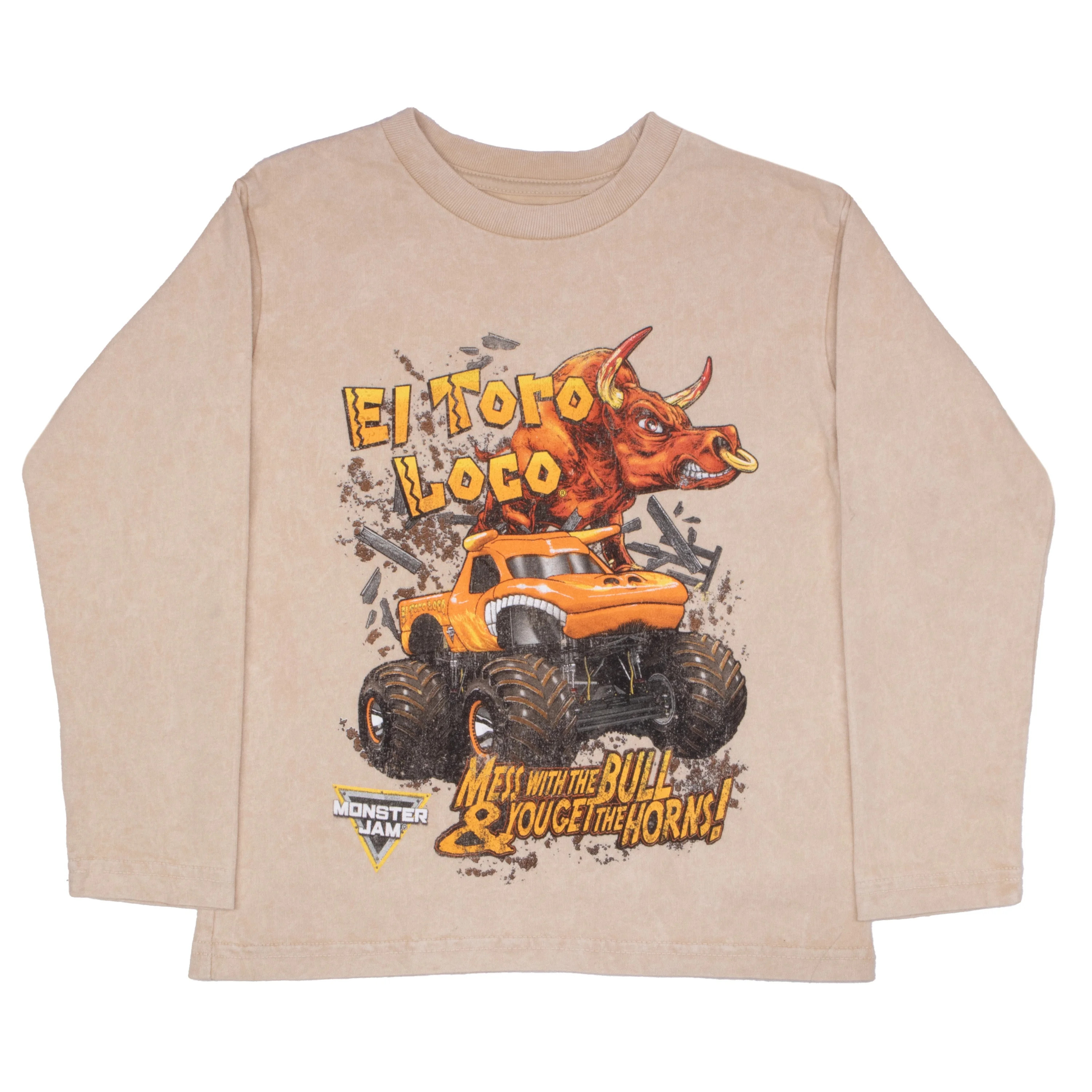 Isaac Morris Limited Monster Jam El Toro Loco Boy's Long Sleeve T-Shirt - Crewneck Pullover Long ... | Walmart (US)